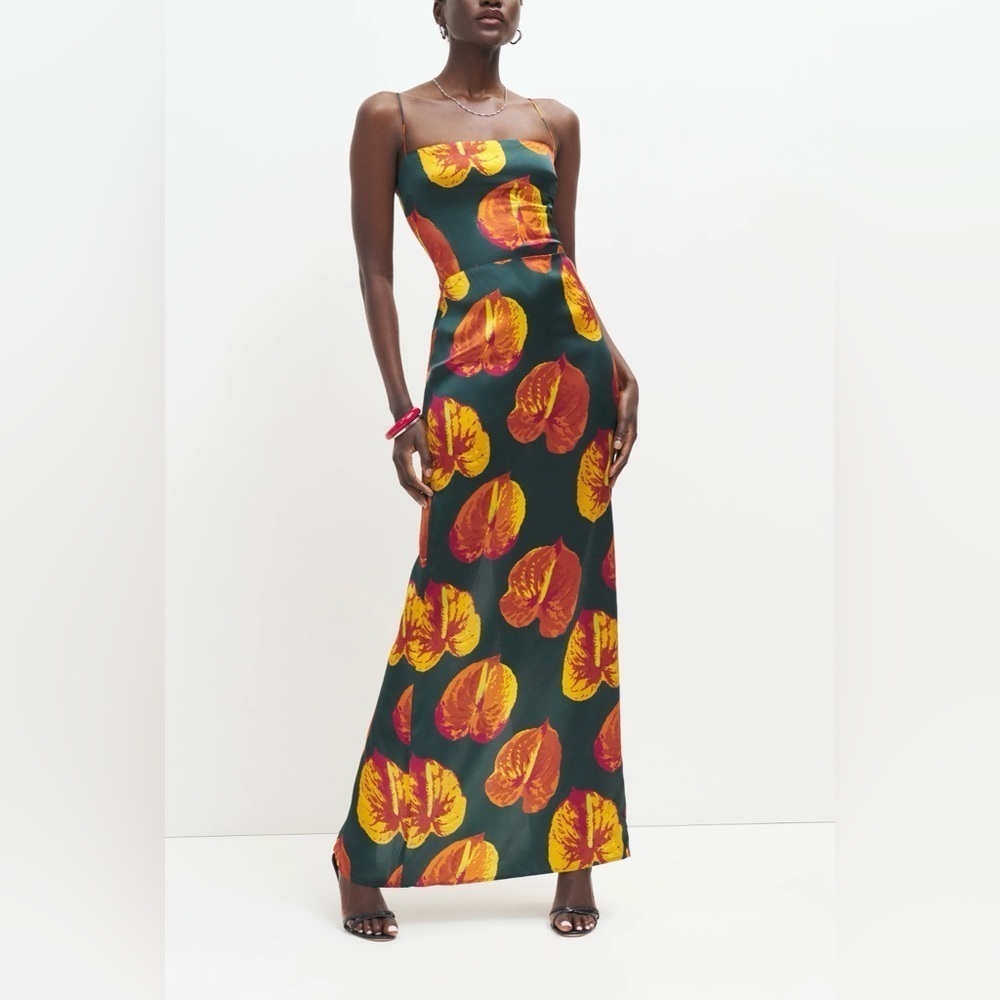 Reformation Frankie Silk Dress Size 0